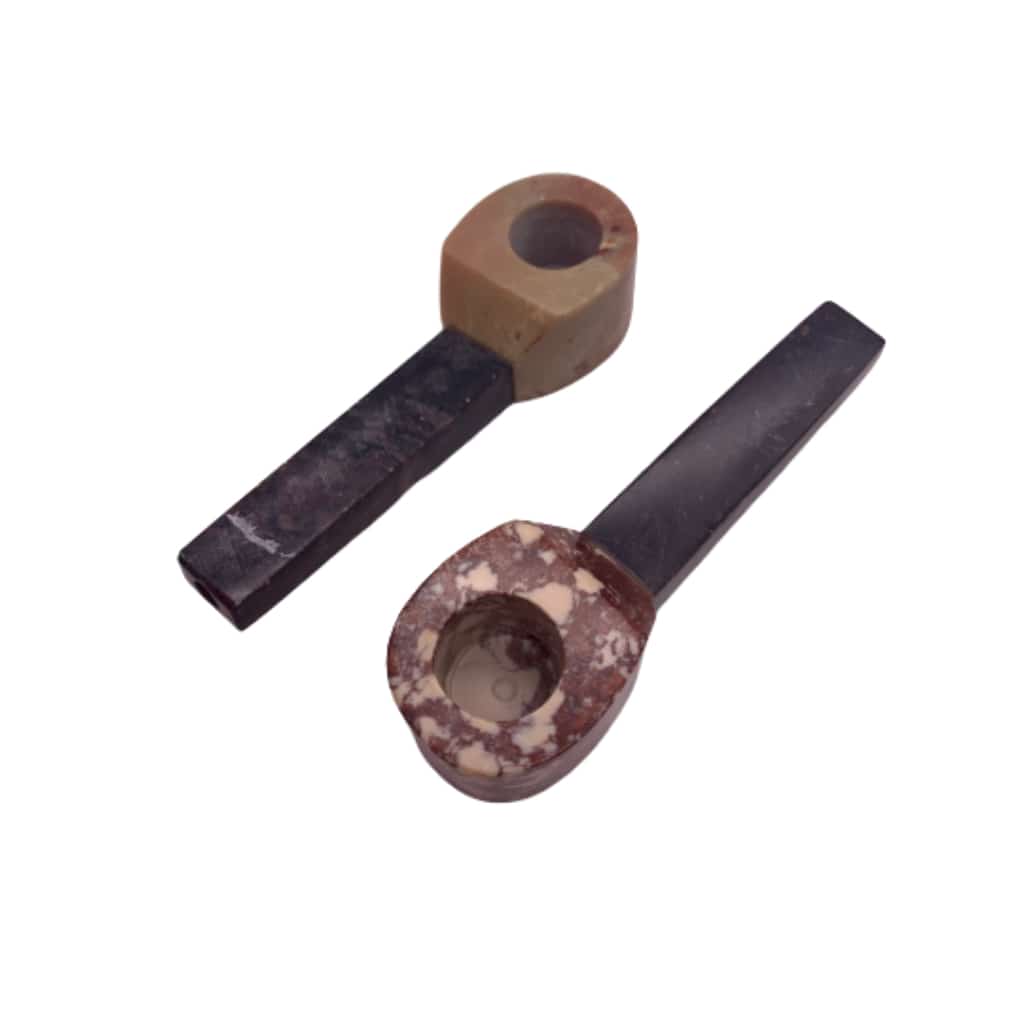 2 Round Bowl Marble Stone Hand Pipe - Smoke Shop Wholesale. Done Right.