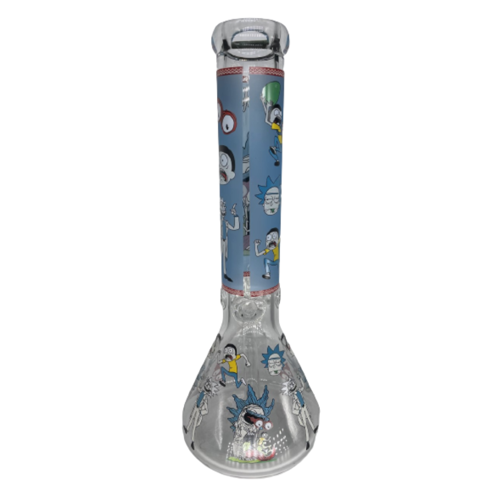 14 Heavy Rick & Morty Glass Water Pipe - Smoke Shop Wholesale. Done Right.