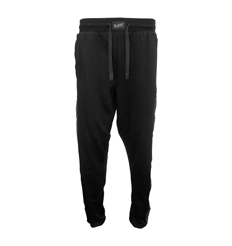 Raw Black Sweat Pants w/ Toral Side Logo Large