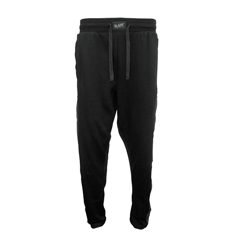 Raw Black Sweat Pants w/ Toral Side Logo X-Small