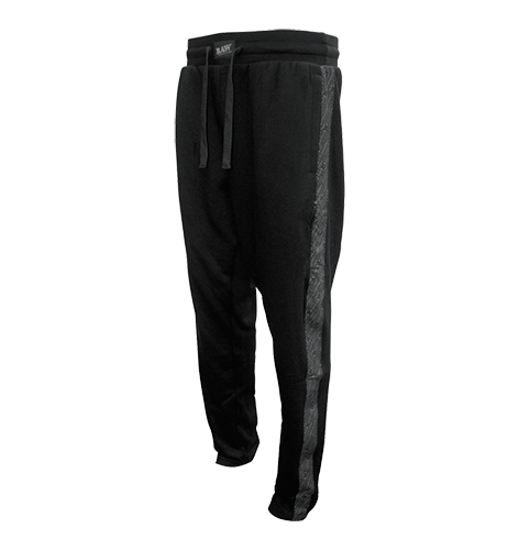 Raw Black Sweat Pants w/ Toral Side Logo X-Large