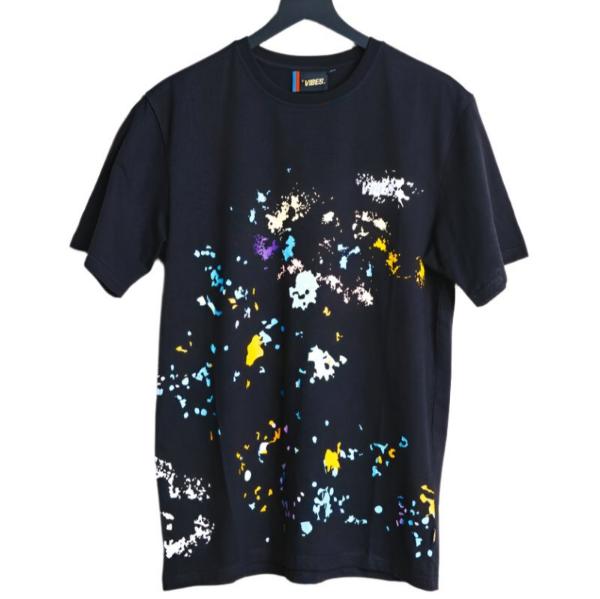 VIBES Black Splatter T-Shirt Medium