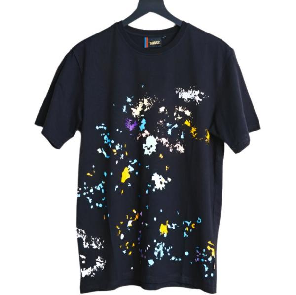 VIBES Black Splatter T-Shirt X-Large