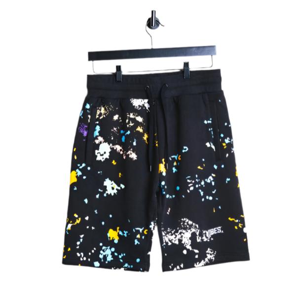 VIBES Black Splatter Shorts X-Large