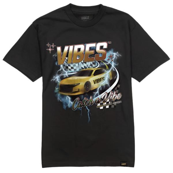 VIBES Black Stock Car T-Shirt Large