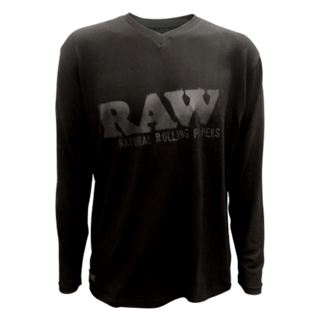 RAW Modal Black V-Neck T-Shirt