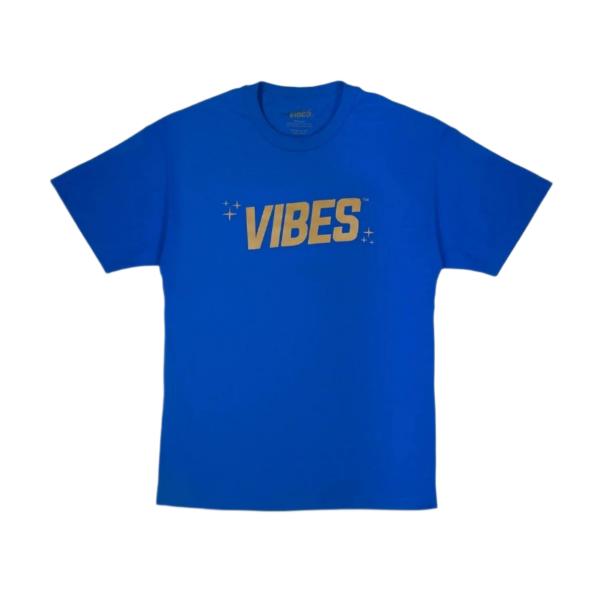 VIBES Blue With Gold Logo T-Shirt X-Large