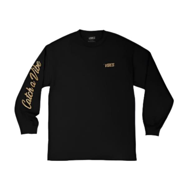 VIBES Black Catch A Vibe Long Sleeve Shirt X-Large