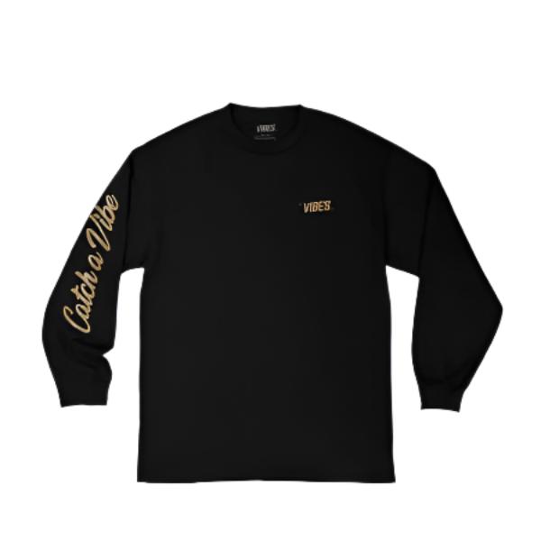 VIBES Black Catch A Vibe Long Sleeve Shirt 2X-Large