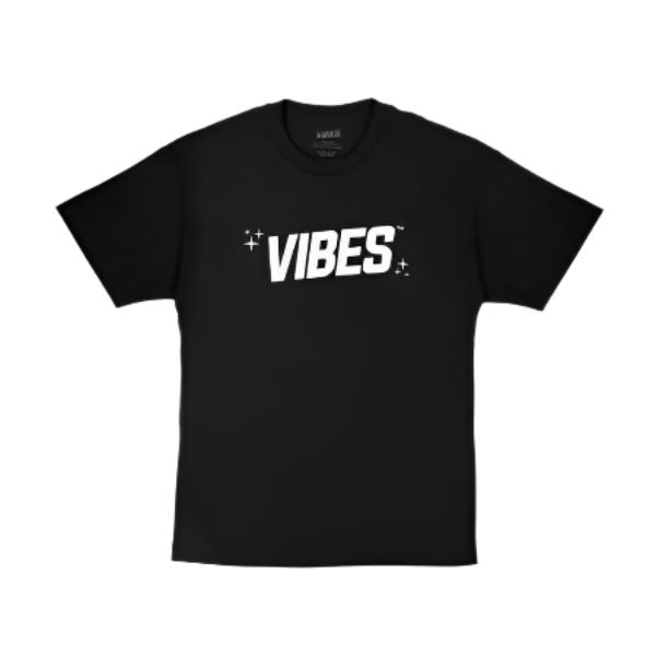 VIBES Black With White Logo T-Shirt 2X-Large