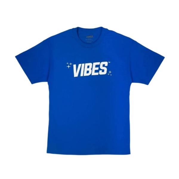 VIBES Blue With White Logo T-Shirt X-Large