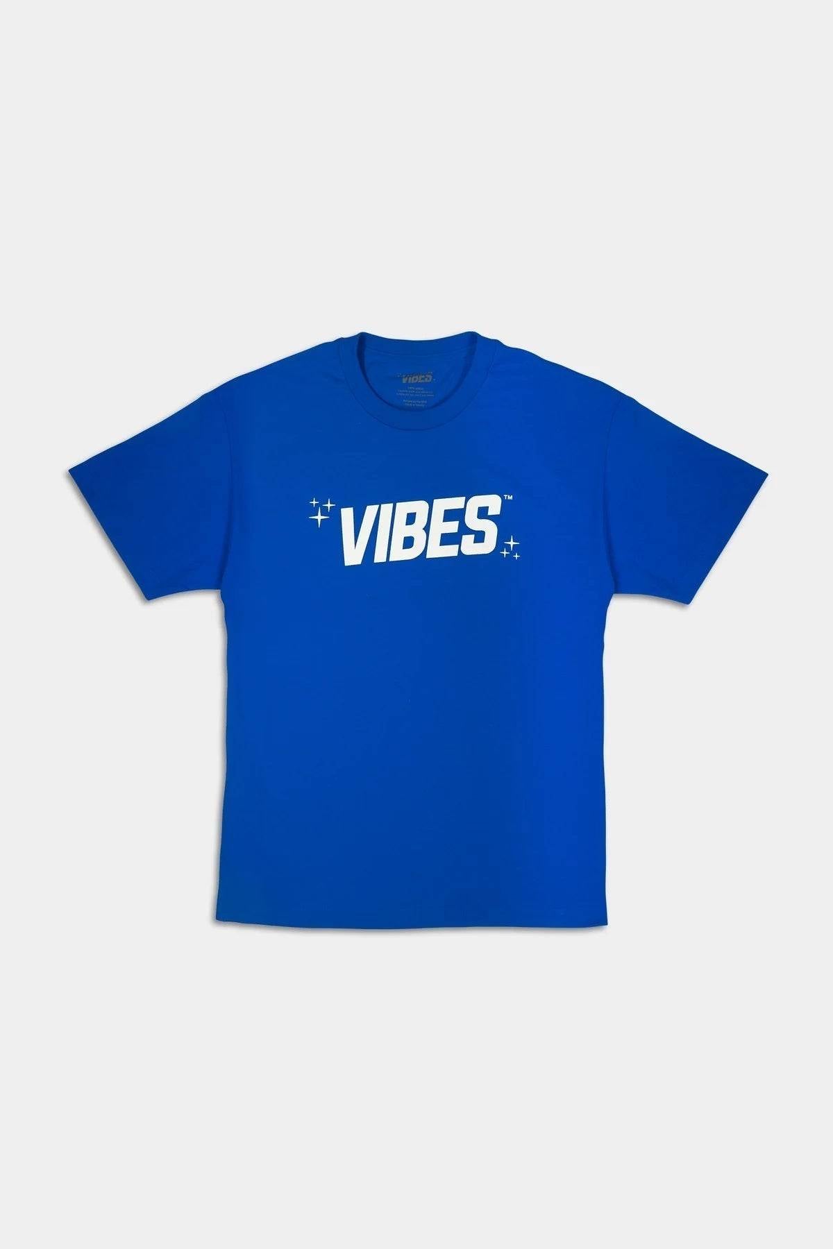 VIBES Blue With White Logo T-Shirt Medium