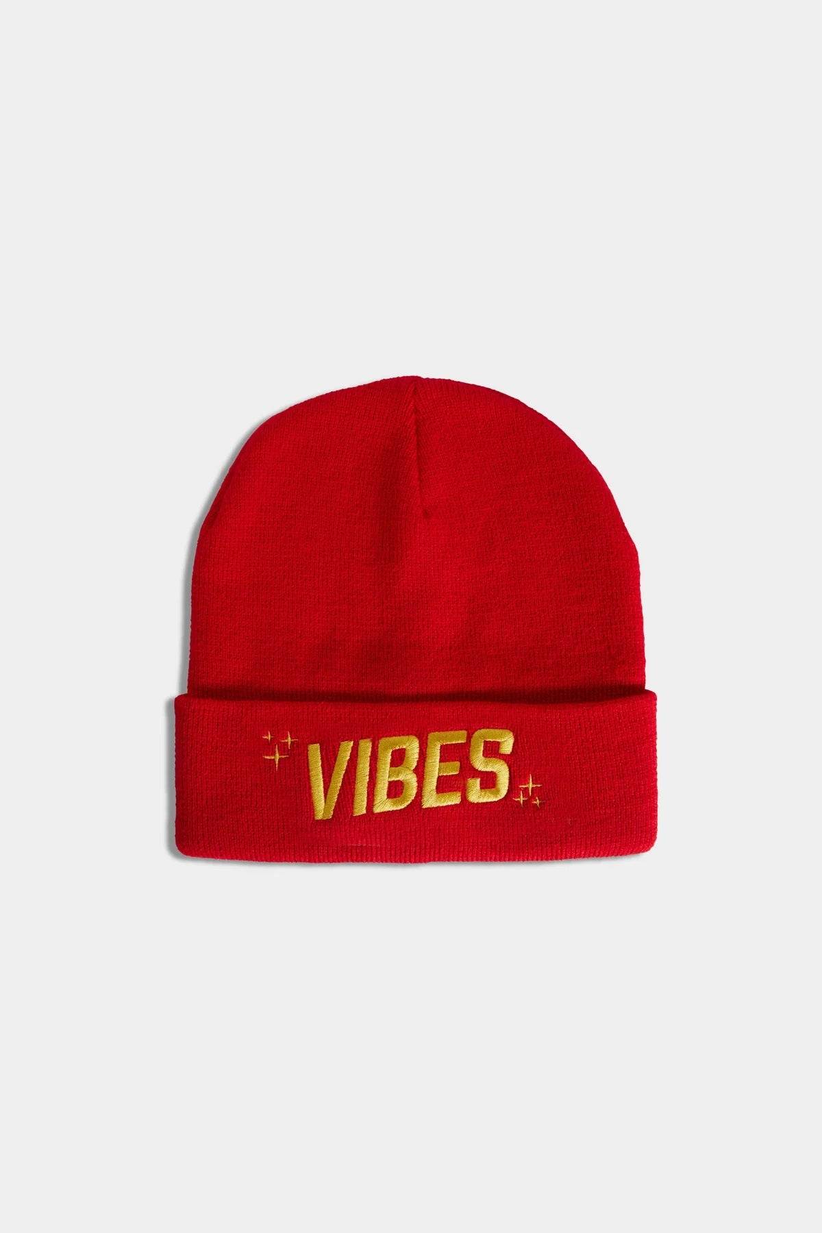 VIBES Red Beanie