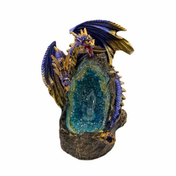 Blue 2-Headed Dragon Crystal Backflow Burner - Smoke Shop Wholesale. Done Right.