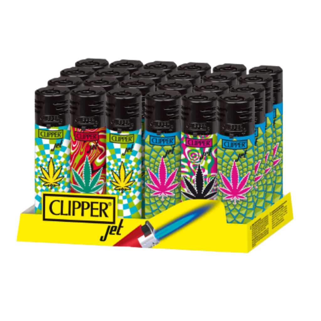 Clipper Jet Flame Leave Design Lighter - Smoke Shop Wholesale. Done Right.