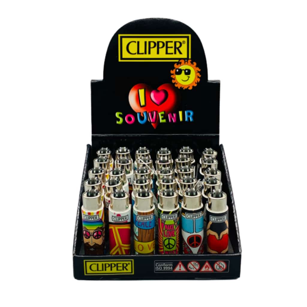 Clipper Pop Hippie Lighter Collection - 30ct - Smoke Shop Wholesale. Done Right.