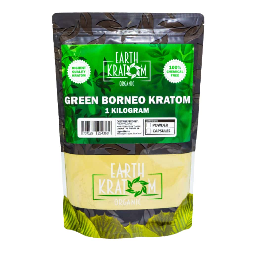 Earth Kratom Green Borneo - Kilo Kratom Powder - Smoke Shop Wholesale. Done Right.