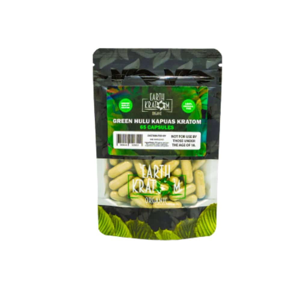 Earth Kratom Green Hulu - 65ct Kratom Capsules - Smoke Shop Wholesale. Done Right.