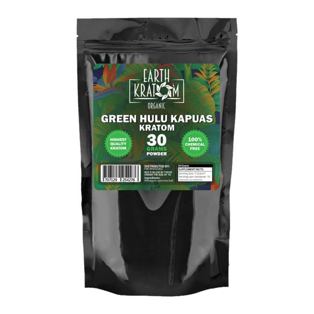 Earth Kratom Green Hulu Kapuas - 30g Kratom Powder - Smoke Shop Wholesale. Done Right.
