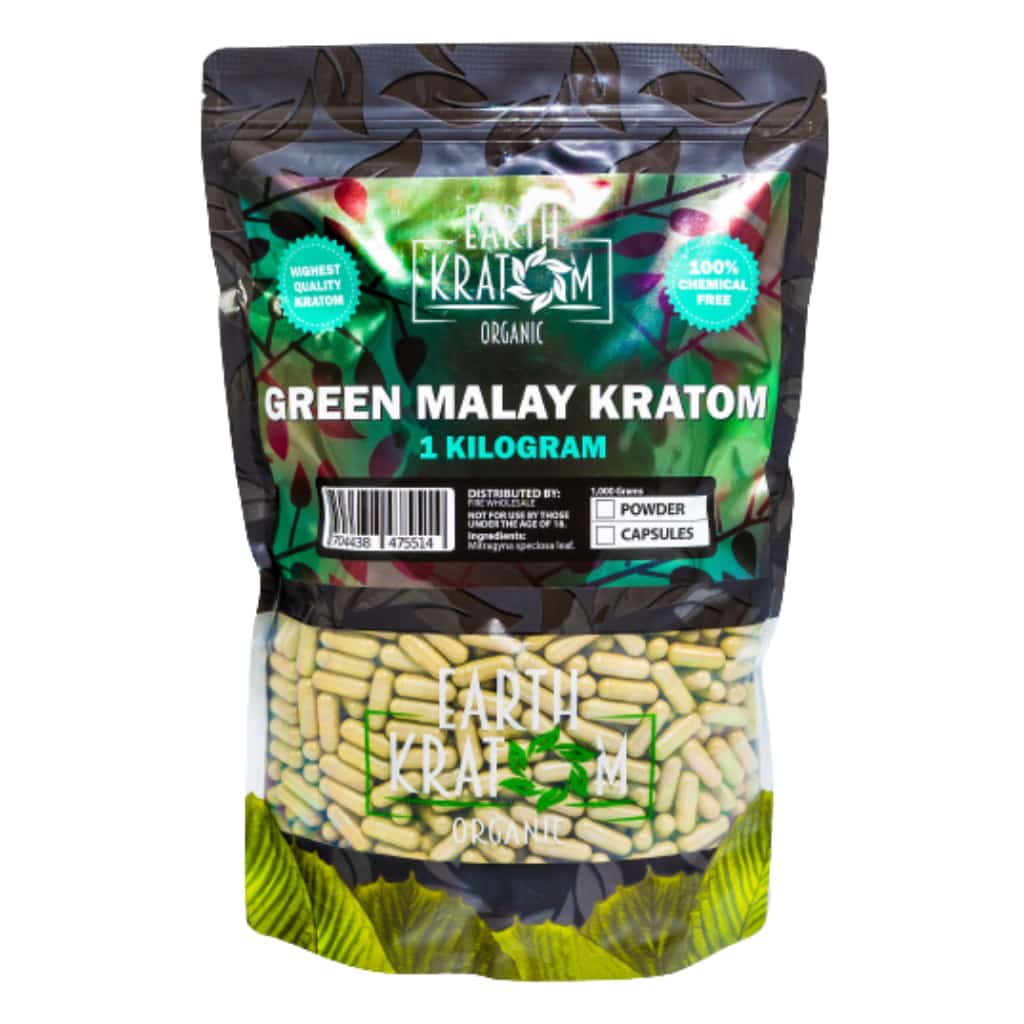 Earth Kratom Green Malay - Kilo Kratom Capsules - Smoke Shop Wholesale. Done Right.