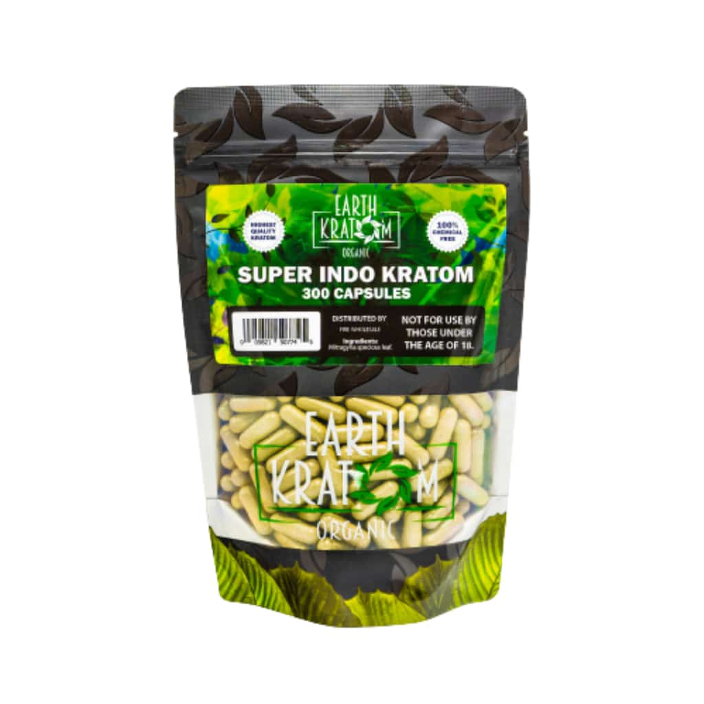 Earth Kratom Super Indo - 300ct Kratom Capsules - Smoke Shop Wholesale. Done Right.