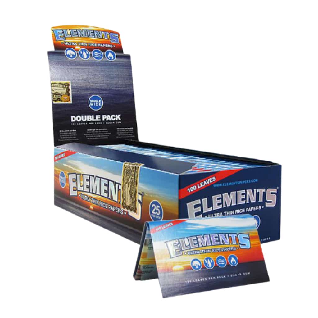 Elements Double Pack Single Wide Rice Rolling Papers - Smoke Shop Wholesale. Done Right.