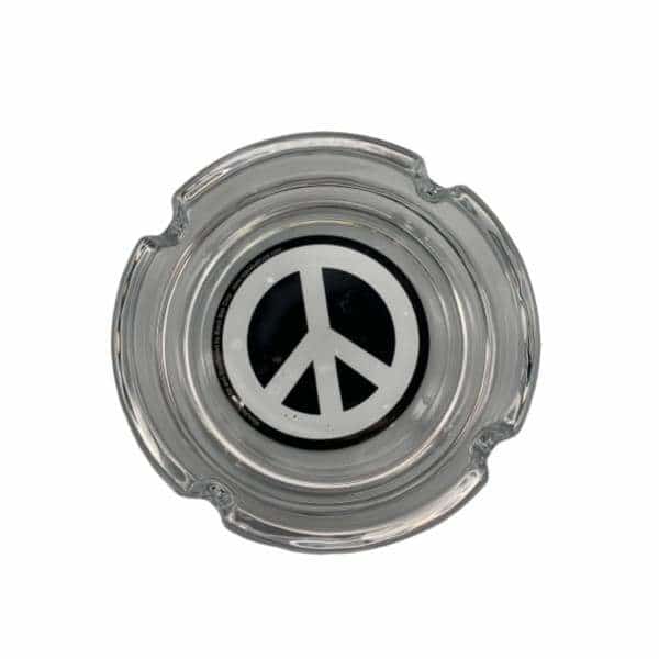 Glass Peace Sign Ashtray - Smoke Shop Wholesale. Done Right.