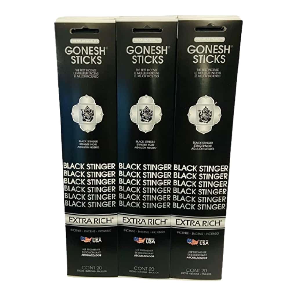 Gonesh Extra Rich Collection - Black Stringer Incense - Smoke Shop Wholesale. Done Right.