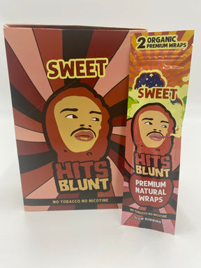 HITS BLUNT PREMIUM SWEET NATURAL HEMP WRAPS 2 PK 25 CT BOX