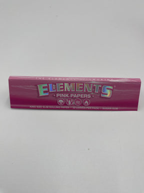 Elements Pink King Size Slim Rolling Papers 50 ct  Box