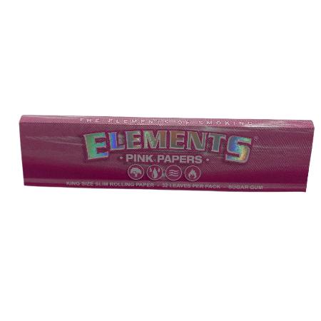 Elements Pink King Size Slim Rolling Papers 50 ct Box