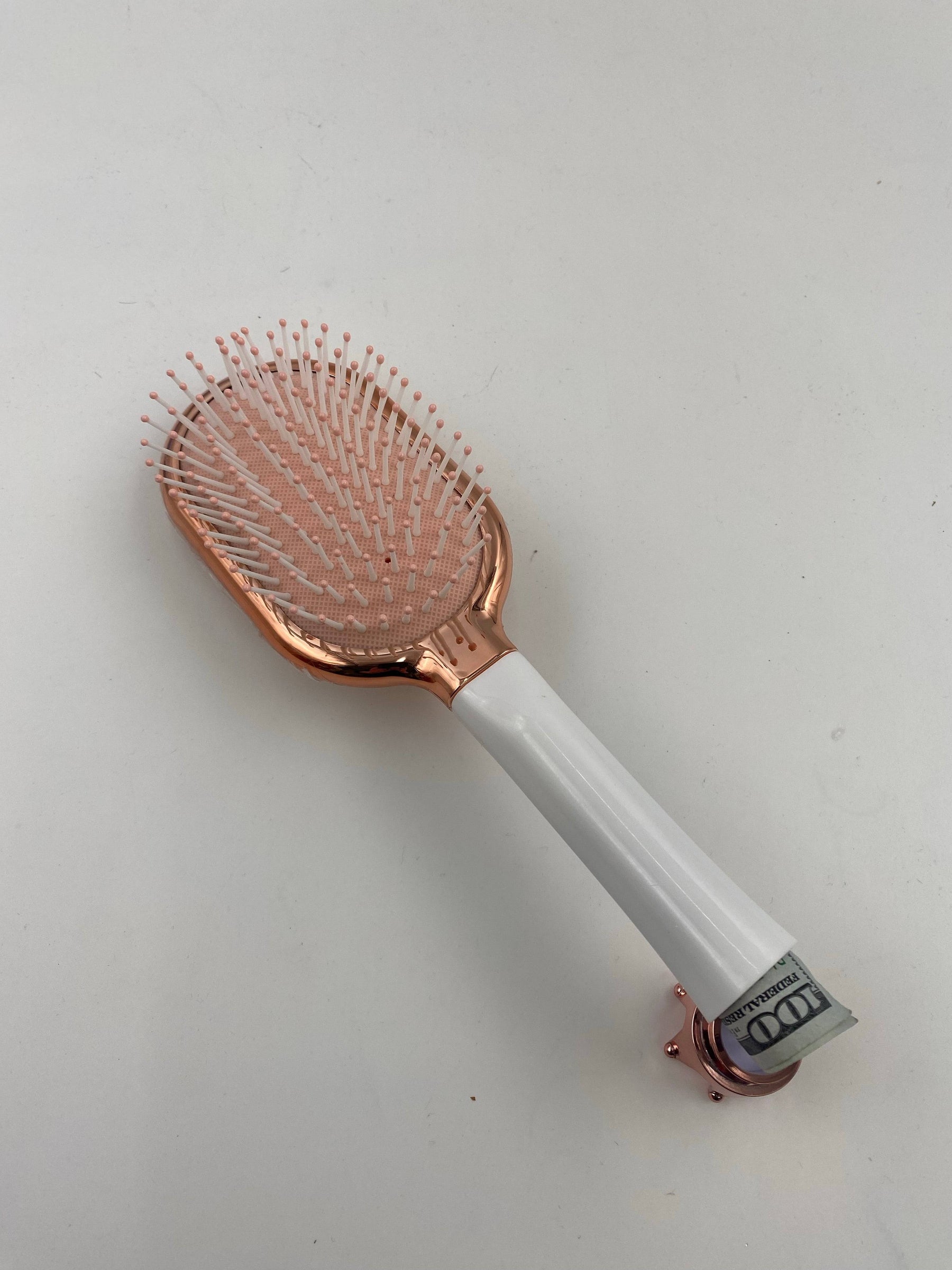 Functional Paddle Hair Brush Stash Can