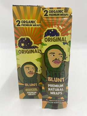 HITS BLUNT PREMIUM ORIGINAL NATURAL HEMP WRAPS 2 PK 25 CT BOX