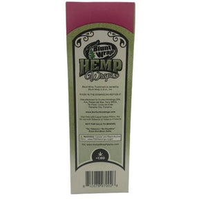 BLUNT WRAP HEMP WRAP BUBBLE GUM W/ TIP & CBD 15 CT BOX 4 WRAPS PER PK