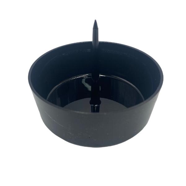 BLACK PLASTIC ASHTRAY WITH BOWL CLEANING SPIKE