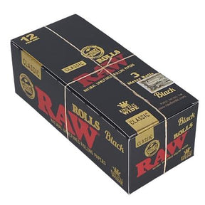 RAW Black King Size Wide Rolls 12 Ct Box