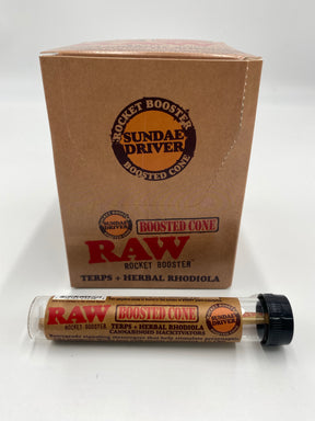 RAW ROCKET BOOSTER TERP INFUSED CONE SUNDAE DRIVER FLAVOR 12 CT DISPLAY
