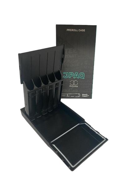 JPAQ PAQ CASE BLACK "ROACH COACH" (FITS FIVE 84MM-98MM PRE-ROLLS) ** CLOSEOUT **