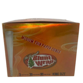 BLUNT WRAP BRAND PAPER CONES GOLD K/S MEDIUM THIN 30 CT BOX 3 CONES PER PK