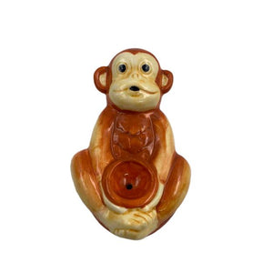 WACKY BOWLZ CERAMIC MONKEY PIPE (CLAM SHELL PACKAGING)