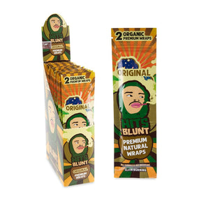 HITS BLUNT PREMIUM ORIGINAL NATURAL HEMP WRAPS 2 PK 25 CT BOX