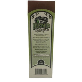 BLUNT WRAP HEMP WRAP CHOCOLATE W/ TIP & CBD 15 CT BOX 4 WRAPS PER PK