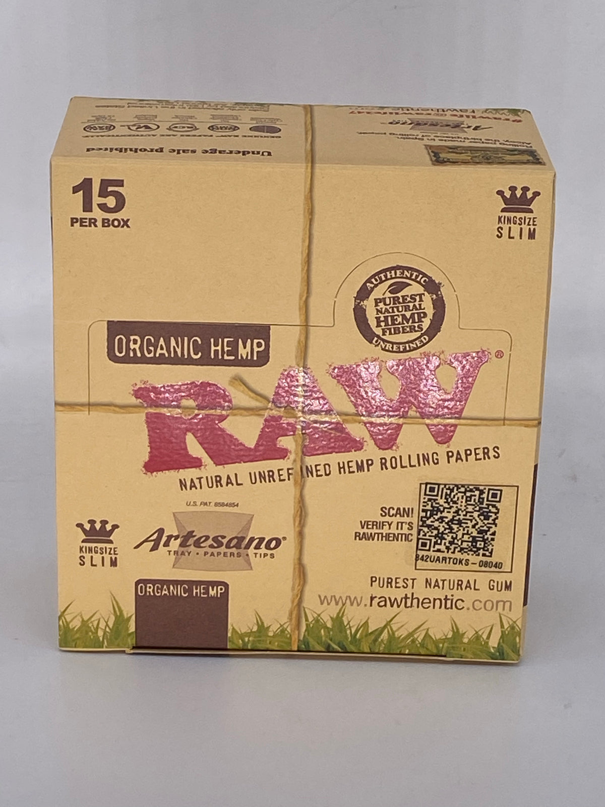 RAW Organic Artesano King Size Slim Papers 15 CT Box