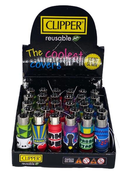 CLIPPER POP COVER GAMES  LIGHTER 30 CT DISPLAY