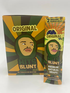 HITS BLUNT PREMIUM ORIGINAL NATURAL HEMP WRAPS 2 PK 25 CT BOX