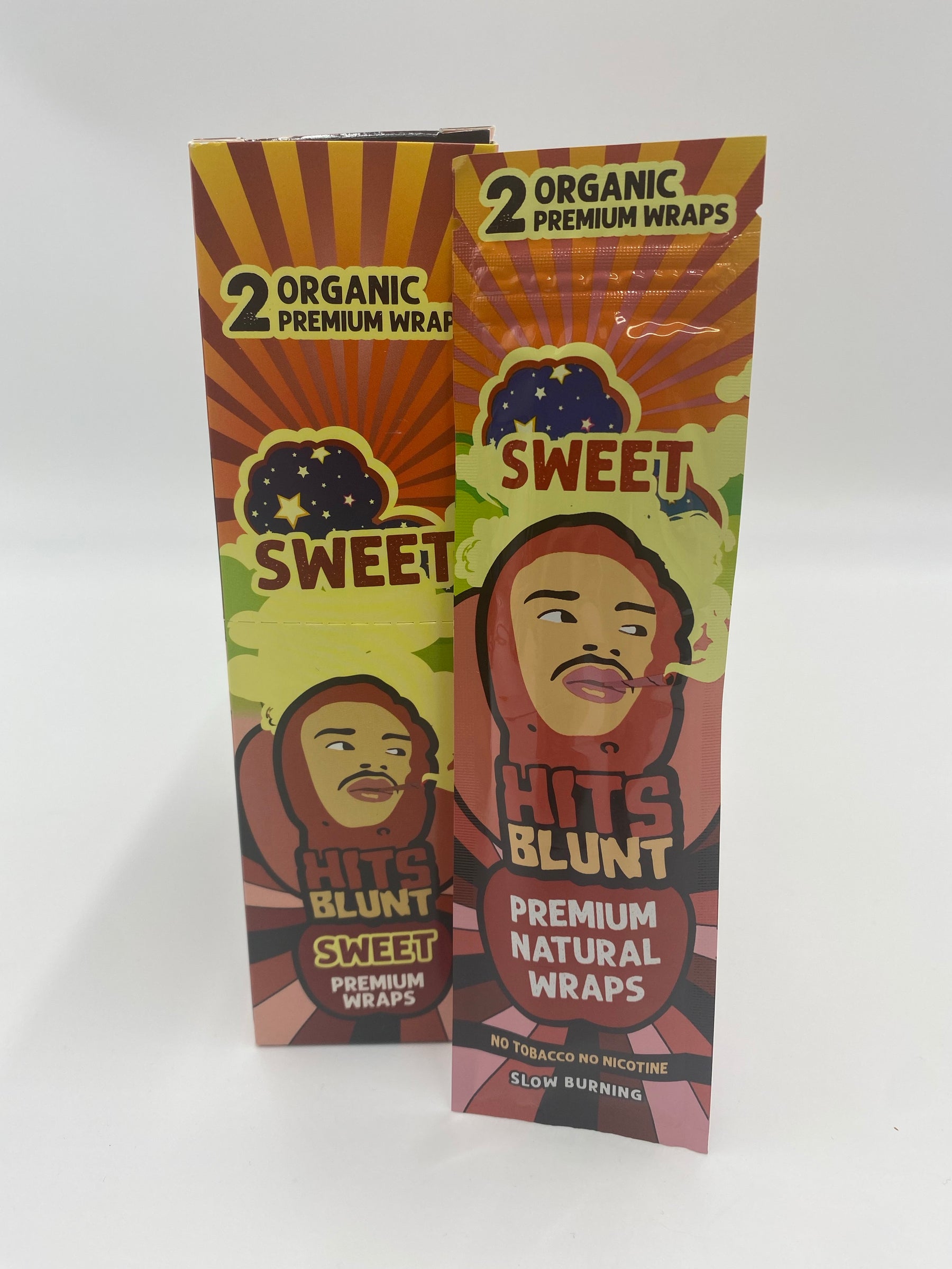 HITS BLUNT PREMIUM SWEET NATURAL HEMP WRAPS 2 PK 25 CT BOX