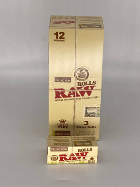 RAW Organic  King Size Wide Rolls 12 Ct Box