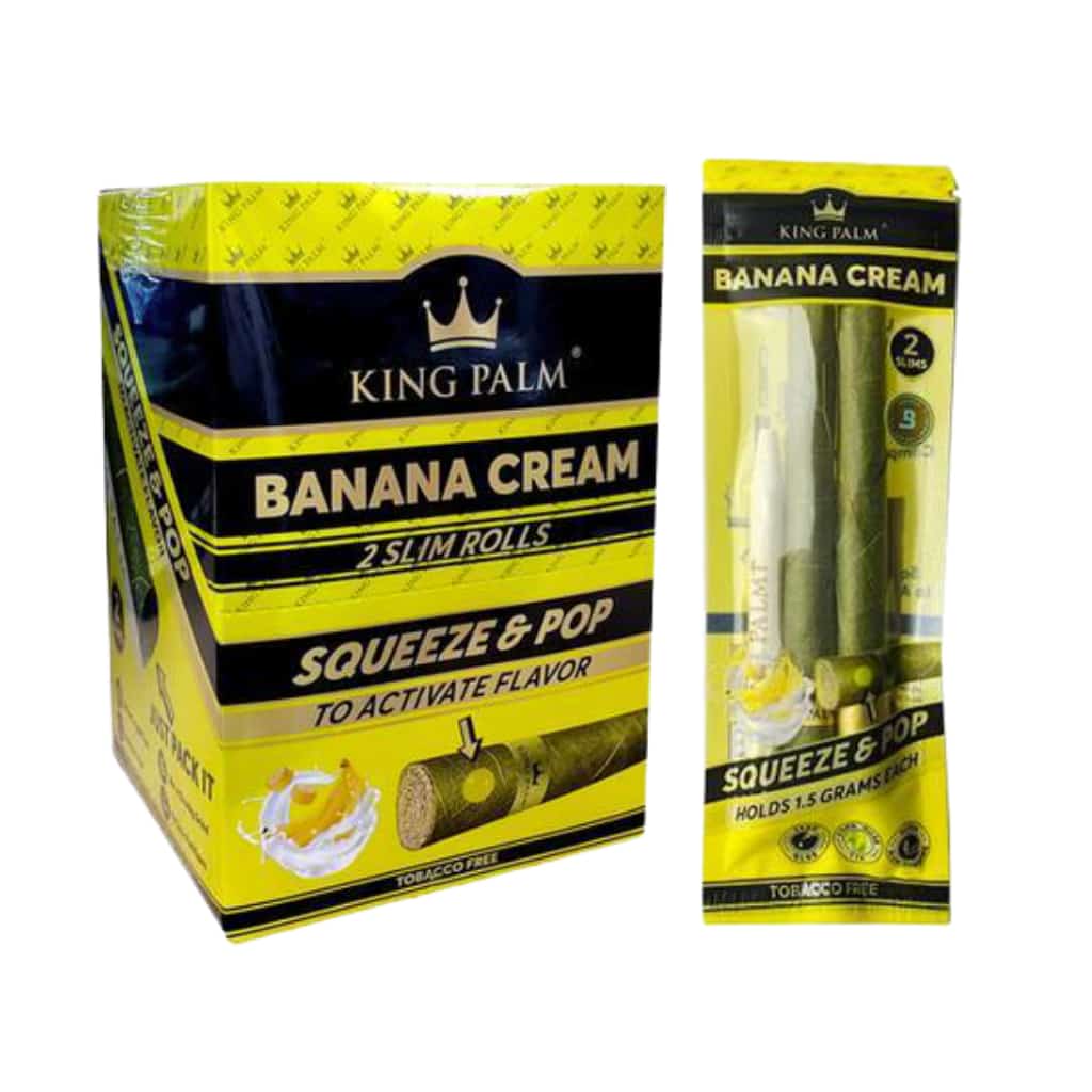 King Palm Slim Size Banana Cream - Smoke Shop Wholesale. Done Right.