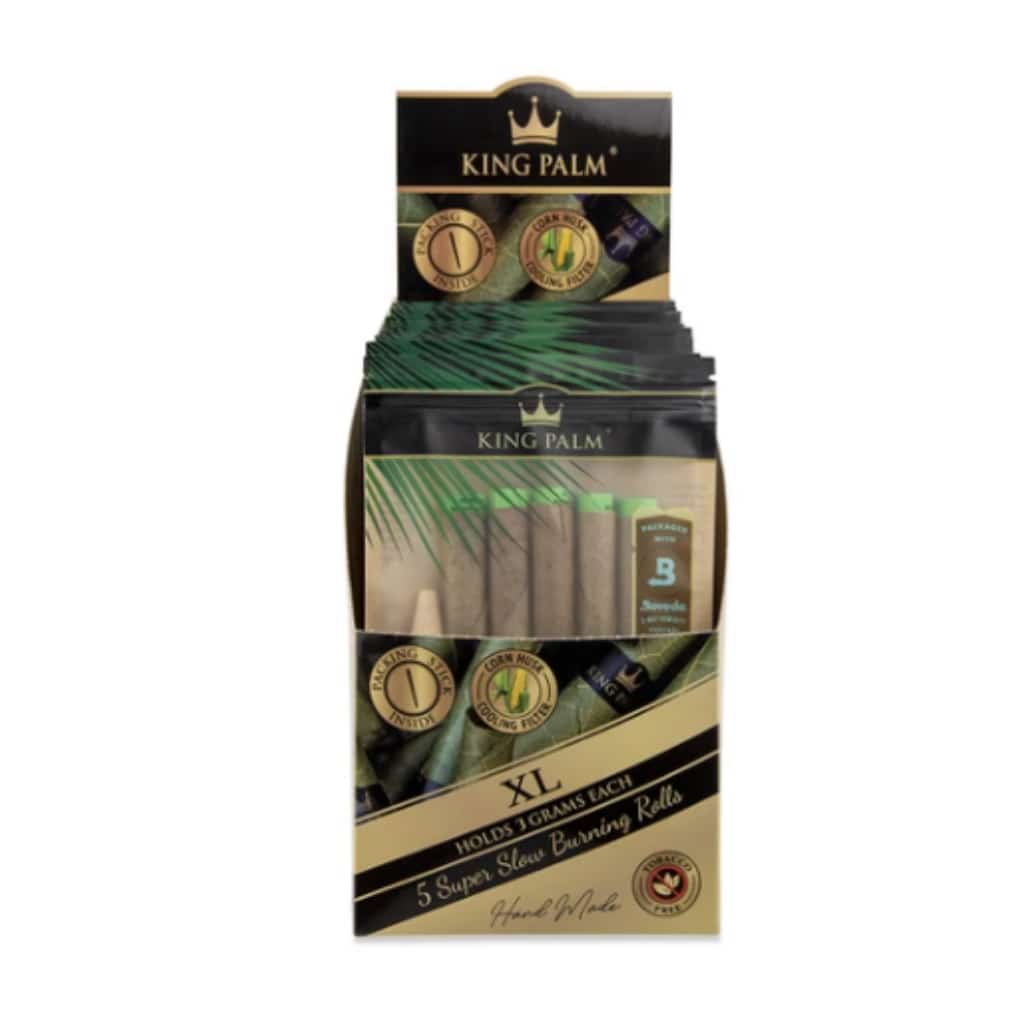 King Palm XL Size 5 Pack - 15ct Display - Smoke Shop Wholesale. Done Right.