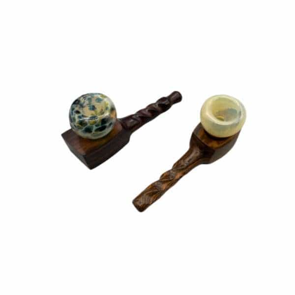 Mill H-5 Wooden Pipe Glass Bowl - Smoke Shop Wholesale. Done Right.